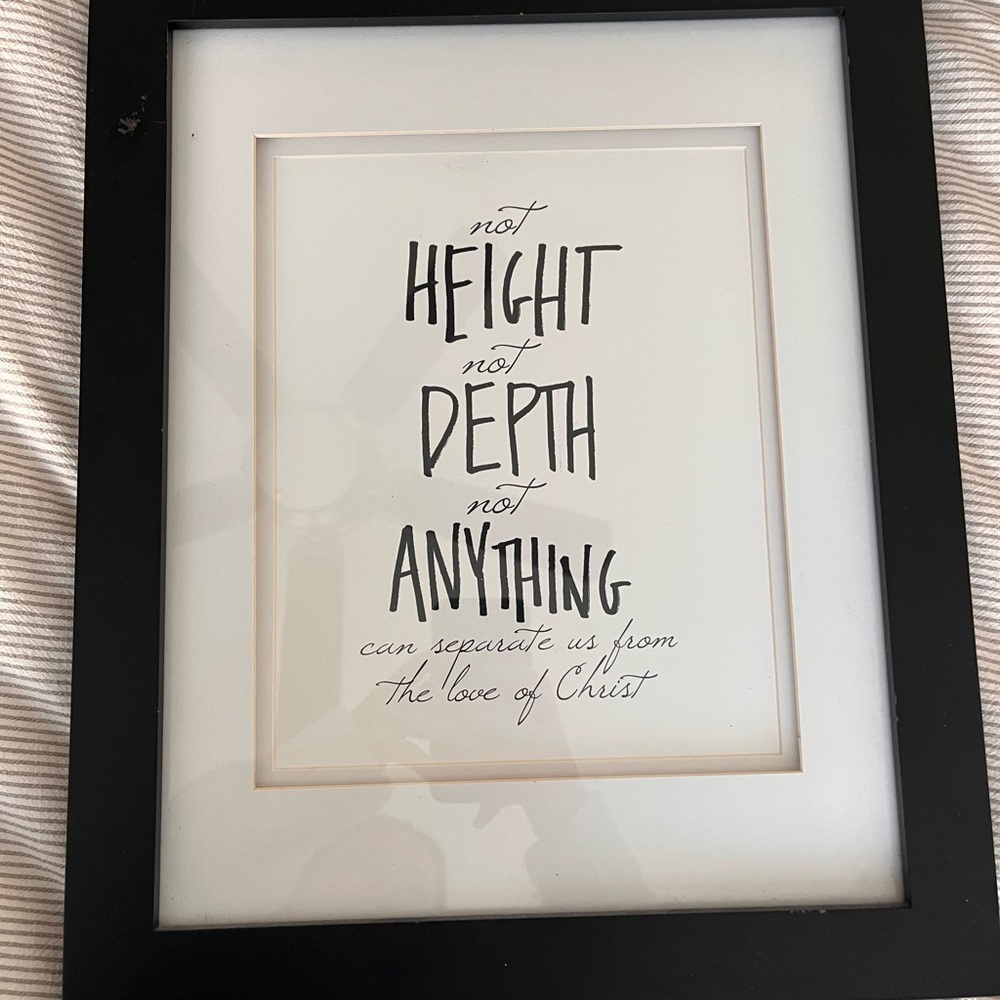 Black and White Inspirational Framed Art